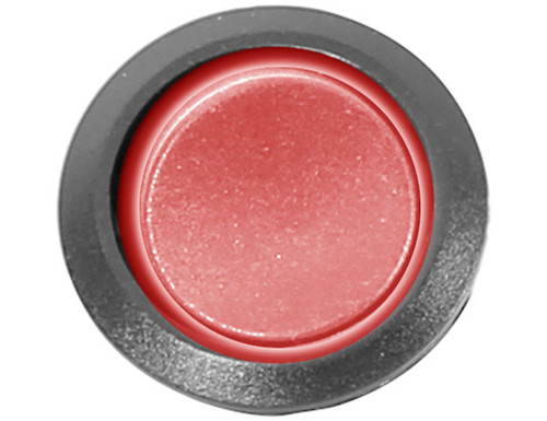 6391100 - On/Off Mini Round Rocker Switch Illuminated Red