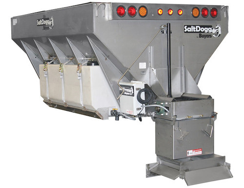 14510F632111 - SaltDogg® 8.4 Cubic Yard 10 Ft. 304 Stainless Steel Municipal Hopper Spreader - Hydraulic - 24" Wide Conveyor Chain - 25:1 Gearbox Ratio