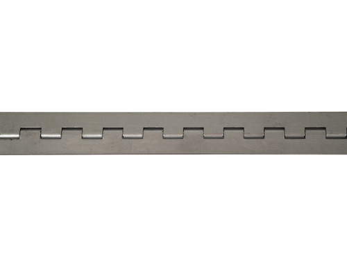 SS20 - Stainless Continuous Hinge .120 x 72 Inch Long with 3/8 Pin and 3.0 Open Width
