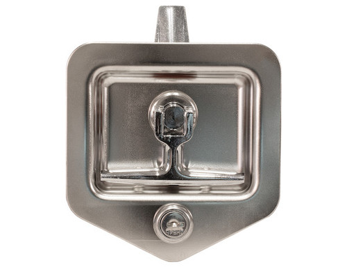 L8855 - Stainless Single Point T-Handle Latch with Blind Studs/Gasket/Cylinder with Keys