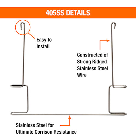 405SS - Stainless Steel Anti-Sail Brackets for Use With 24-Inch-Wide Mud Flaps (Pair)