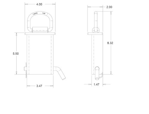 B28SPZ - Stake Pocket 3/8 Inch Forged D-Ring with 2 Inch ID, Zinc-Coated B28SPZ - Stake Pocket 3/8 Inch Forged D-Ring with 2 Inch ID, Zinc-Coated
