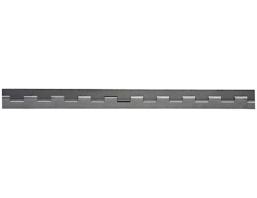 S48 - Steel Continuous Hinge .075 x 72 Inch Long with 1/4 Pin and 2.0 Open Width