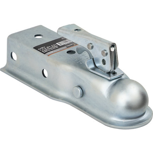 0091050Z - Straight Tongue Coupler - 1-7/8 Inch Ball,  2 Inch Channel, 200 Pound Tongue Weight, Zinc Plated