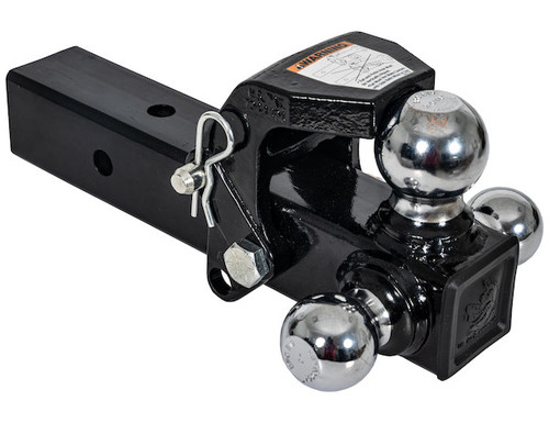 1802280 - Tri-Ball Hitch with Pintle Hook and Chrome Towing Balls - 2-1/2 Inch Receiver 1802280 - Tri-Ball Hitch with Pintle Hook and Chrome Towing Balls - 2-1/2 Inch Receiver