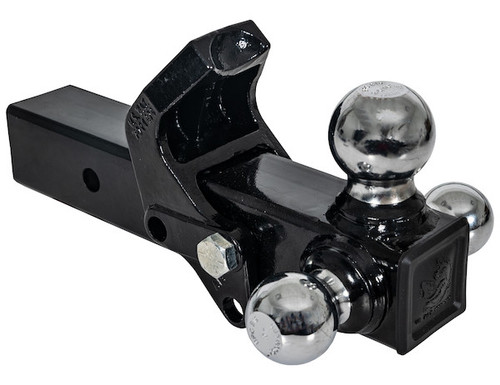 1802280 - Tri-Ball Hitch with Pintle Hook and Chrome Towing Balls - 2-1/2 Inch Receiver