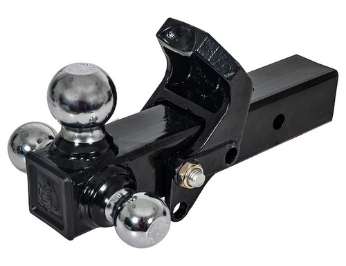 1802280 - Tri-Ball Hitch with Pintle Hook and Chrome Towing Balls - 2-1/2 Inch Receiver