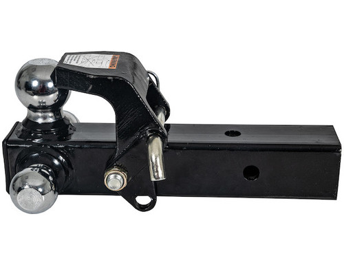 1802280 - Tri-Ball Hitch with Pintle Hook and Chrome Towing Balls - 2-1/2 Inch Receiver