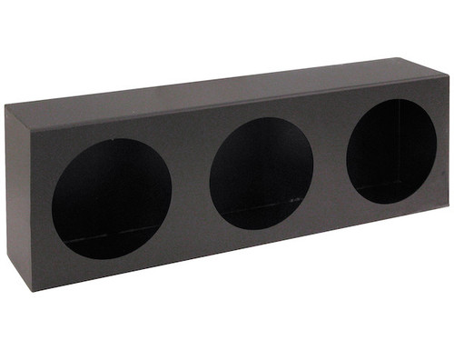 LB6183 - Triple Round Light Box Black Powder Coated Steel