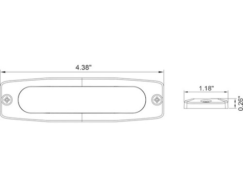 8892242 - Ultra Thin 4.5 Inch Amber/Clear LED Strobe Light