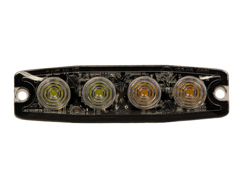 8892242 - Ultra Thin 4.5 Inch Amber/Clear LED Strobe Light