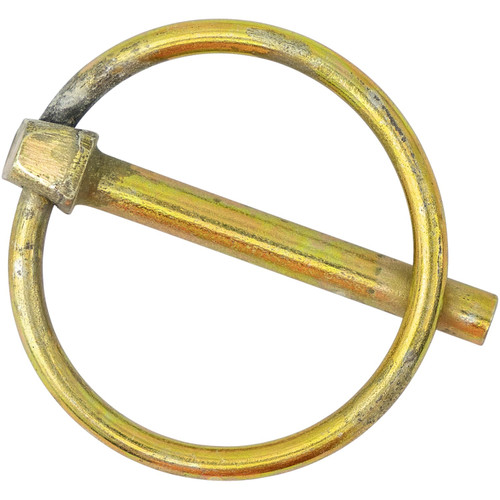 66003 - Yellow Zinc Plated Linch Pin - 3/16 Diameter x 1-3/8 Inch Long with Ring