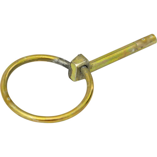 66003 - Yellow Zinc Plated Linch Pin - 3/16 Diameter x 1-3/8 Inch Long with Ring