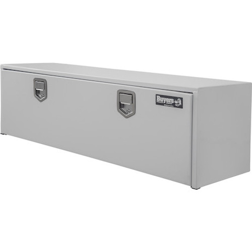 1702210 - 18x18x48 Inch White Steel Underbody Truck Box with 2 Paddle Latches