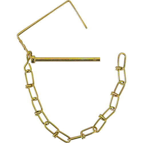 3034842 - Snapper Pin - 1/4in Diameter x 3-1/2in Usable Length with 12in Chain Lanyard