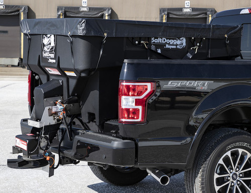 SHPE1000X - SaltDogg® 1.0 Cubic Yard Electric Black Poly Hopper Spreader - Extended Chute SHPE1000X - SaltDogg® 1.0 Cubic Yard Electric Black Poly Hopper Spreader - Extended Chute