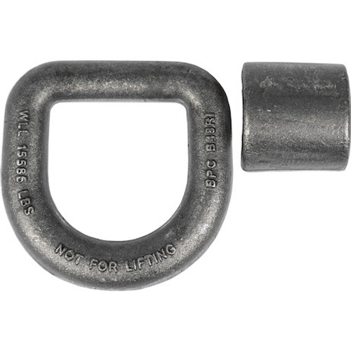 B48PKGD - 1 Inch Forged D-Ring with Weld-On Mounting Bracket