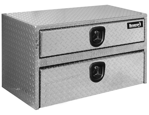 1712205 - 20x18x36 Inch Diamond Tread Aluminum Underbody Truck Box With Drawer