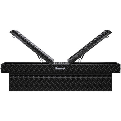 1720420 - 18x27x71 Inch Black Diamond Tread Aluminum Gull Wing Truck Box