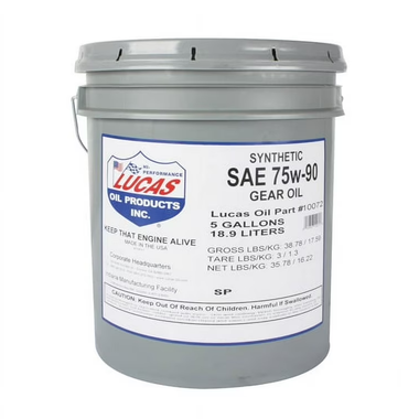 Lucas Oil 10072 Synthetic SAE 75W-90 Trans & Diff Lube, 5 Gal Pail ...