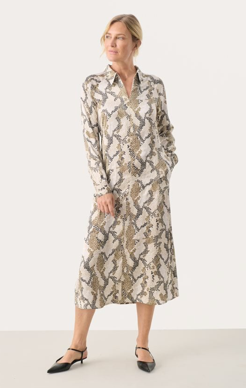 LAMIYA SNAKE PRINT MIDI DRESS - X&O Boutique