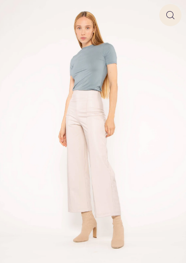 White Vegan Leather Pant main image 1