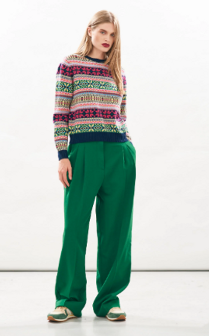 FAIR ISLE STRIPE CLASSIC CASHMERE SWEATER FAIR ISLE STRIPE CLASSIC CASHMERE SWEATER