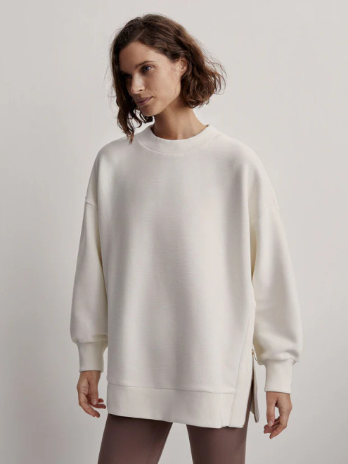 MAE SIDE ZIP BOYFRIEND SWEATSHIRT