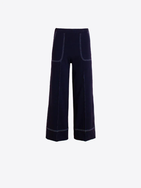 WIDE LEG NAVY TROUSER