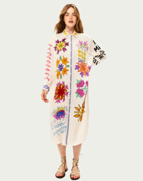 VIVI MARKERS SHIRT STYLE DRESS