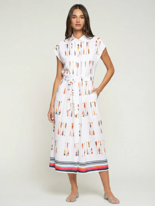OAR PRINTED PATTERN DRESS