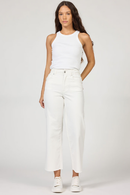 HOLLY CROPPED STRAIGHT LEG - WHITE