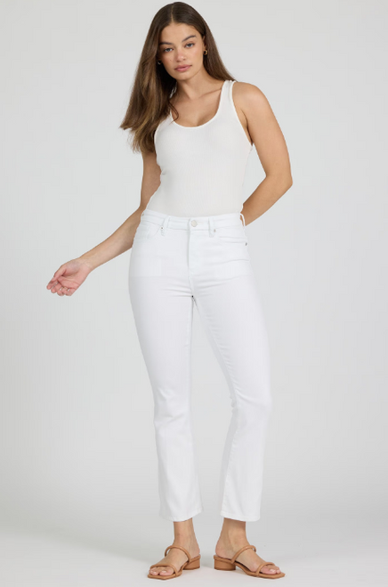 JEANNE CROPPED FLAIR - WHITE