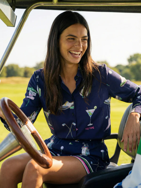 GOLF PRINT BLOUSE
