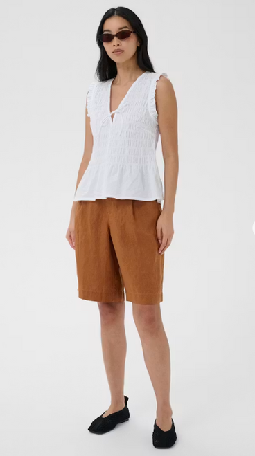 BORGNY SMOCKED BLOUSE