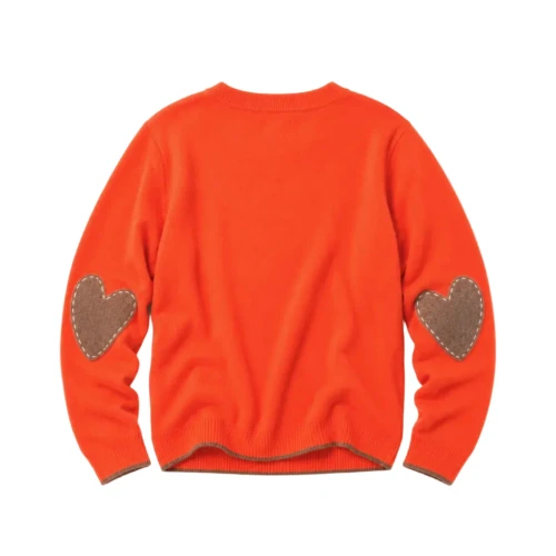 CASHMERE PATCHWORK SWEATER WITH HEART - ASST COLORS