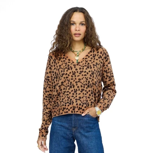 FRENCHIE FEATHERWEIGHT VNECK CASHMERE