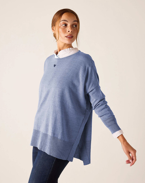 AMOUR SWEATER - DUSTY BLUE