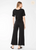 RR WIDE LEG PANT CROPPED PONTE KNIT  