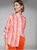 GEOMETRIC ORANGE AND PINK BLOUSE