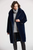 Polly long cozy faux fur coat w/ notch collar & large lapels