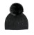 BEADED KNIT BEANIE WITH FOX POM