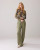 SU T SHIRT LS FADED PRINT ARMY GREEN