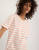 AXELLE FRENCH COTTON STRIPED DRESS - NAVY, PINK