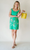 KELSIE KELLY GREEN EMBROIDERED DRESS