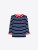 NAVY AND WHITE STRIPED SWEATER