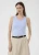 BESSY KNIT TANK - LT BLUE, BLACK, IVORY