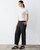 BARREL PONTE KNIT PANT IN BLACK