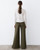 SUEDE STRETCH WIDE LEG PANT IN OLIVE
