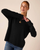 ROMA BOYFRIEND CASHMERE SWEATER - BROWN, BLACK